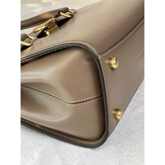 COACH Broome Small Carryall Bag In Dark Stone Color - Picture 7 of 16